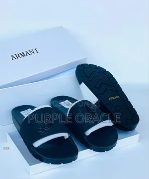 Men’S Rubber And Leather Slides
