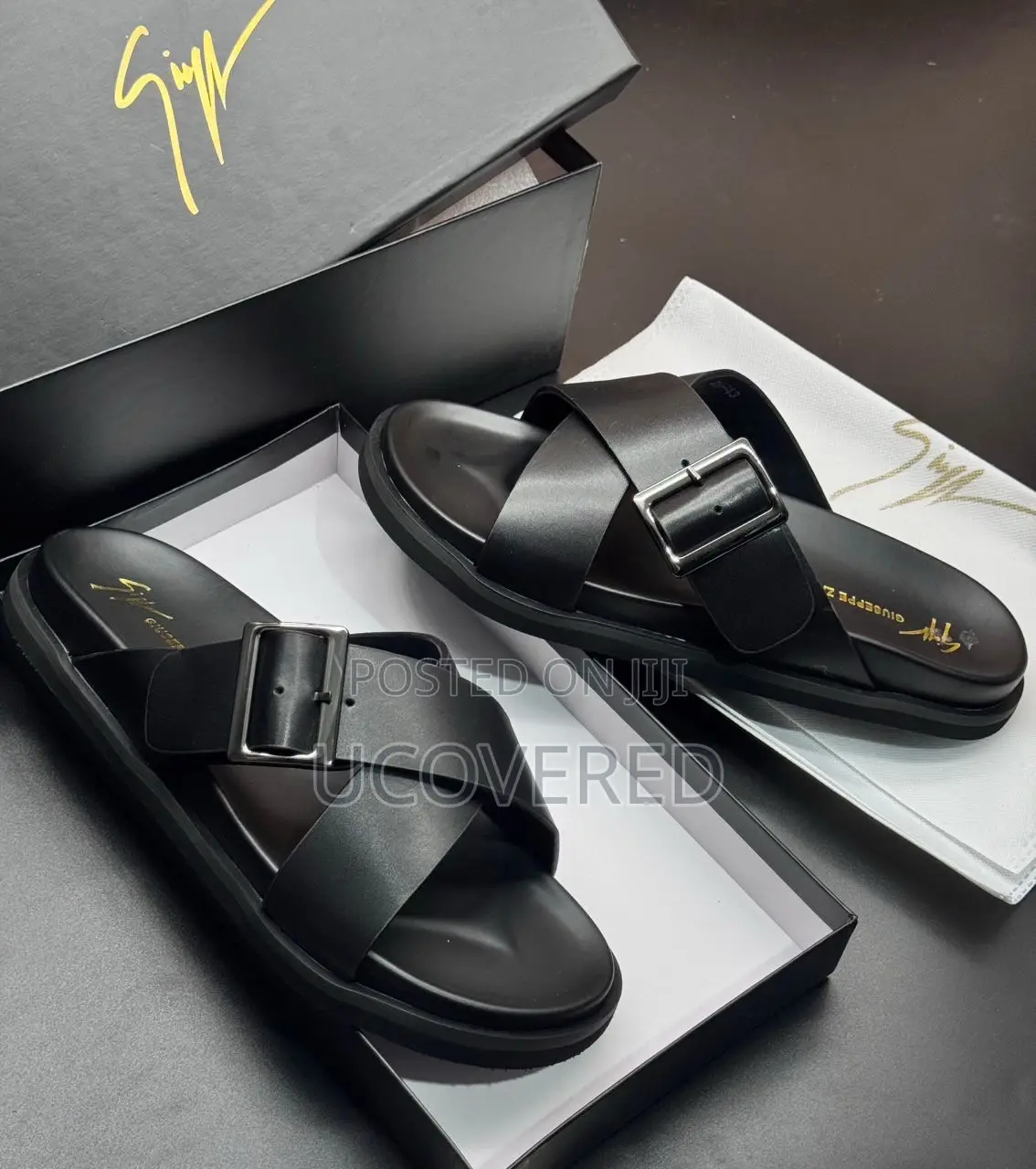 Zanotti Leather Men’S Slippers
