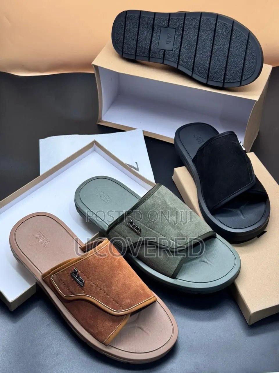 New Zara Suede Men’S Slippers