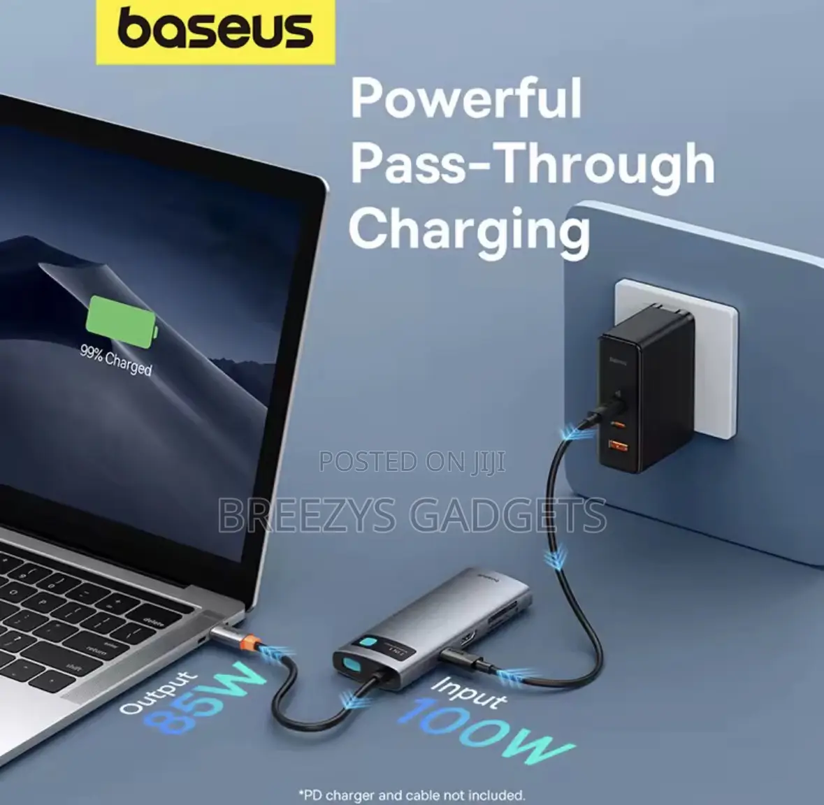 Baseus 7-in-1 Gen 2 Usb C Hub at 60hz Hdmi 3* Usb 3.0 Pd 100w Type C