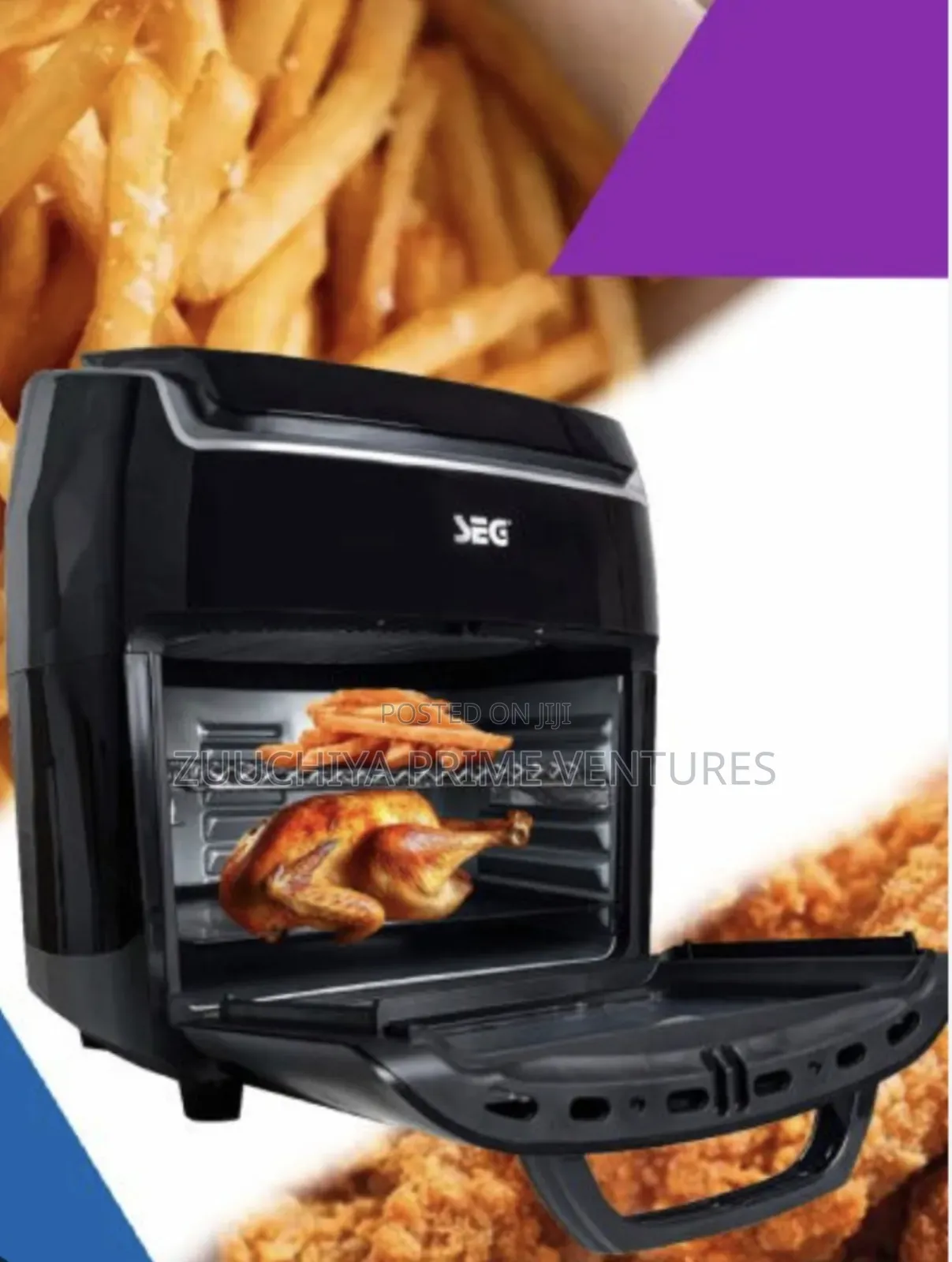 S.E.G. 10.L 3-in-1 Air Fryer With 8 Functions From Germany 
