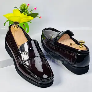 Dolce And Gabbana Dark Wine Mirror Men’S Loafers