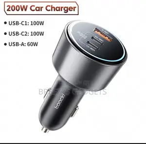 Toocki 200w Car Charger Usb Type C Qc 4.0 PPS 45w Pd 100w Fast Charger