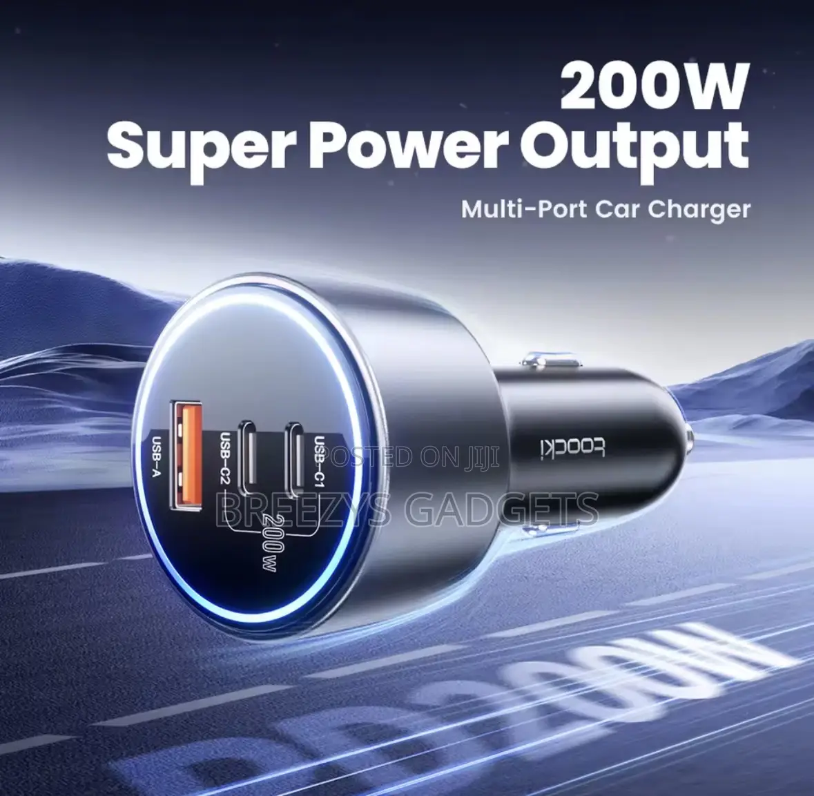 Toocki 200w Car Charger Usb Type C Qc 4.0 PPS 45w Pd 100w Fast Charger