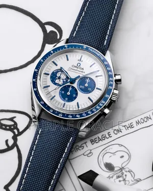 Omega Speedmaster Moonwatch Silver Snoopy Award50th Anniversary Watch.