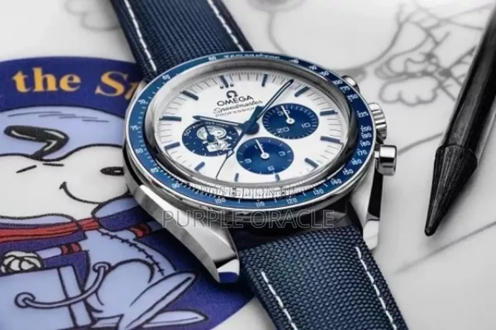 Omega Speedmaster Moonwatch Silver Snoopy Award50th Anniversary Watch.