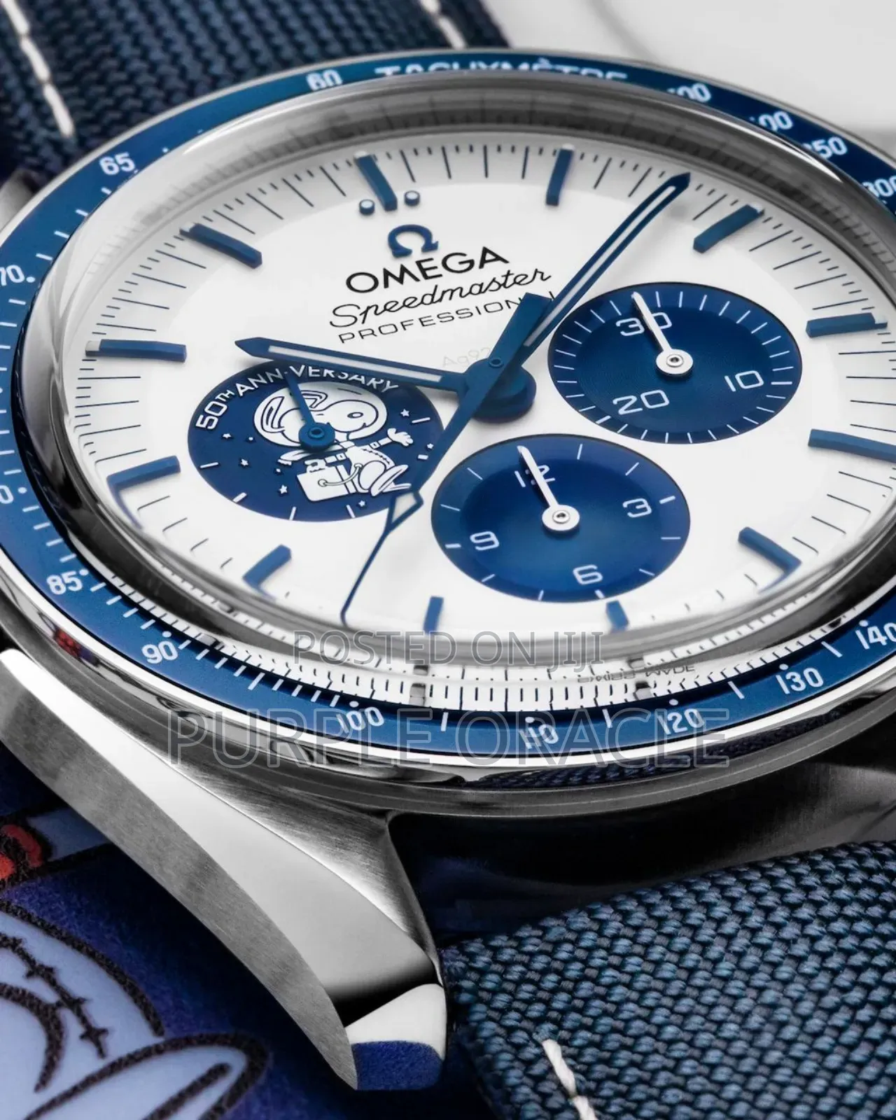 Omega Speedmaster Moonwatch Silver Snoopy Award50th Anniversary Watch.