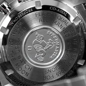 Omega Speedmaster Moonwatch Hesalite Silver Black Dial .