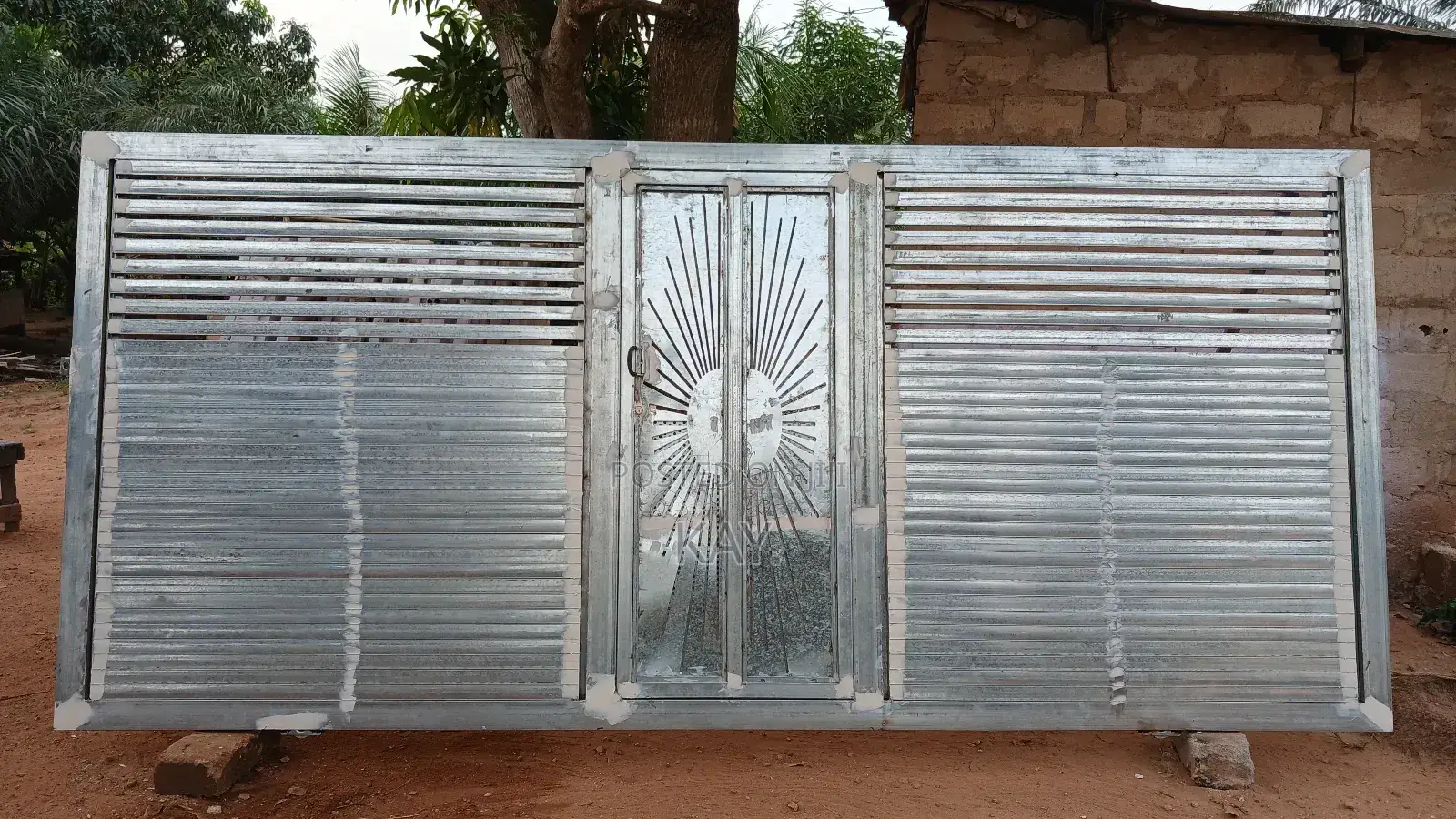 Modern Galvanized Metal Fence Gate – Custom Made