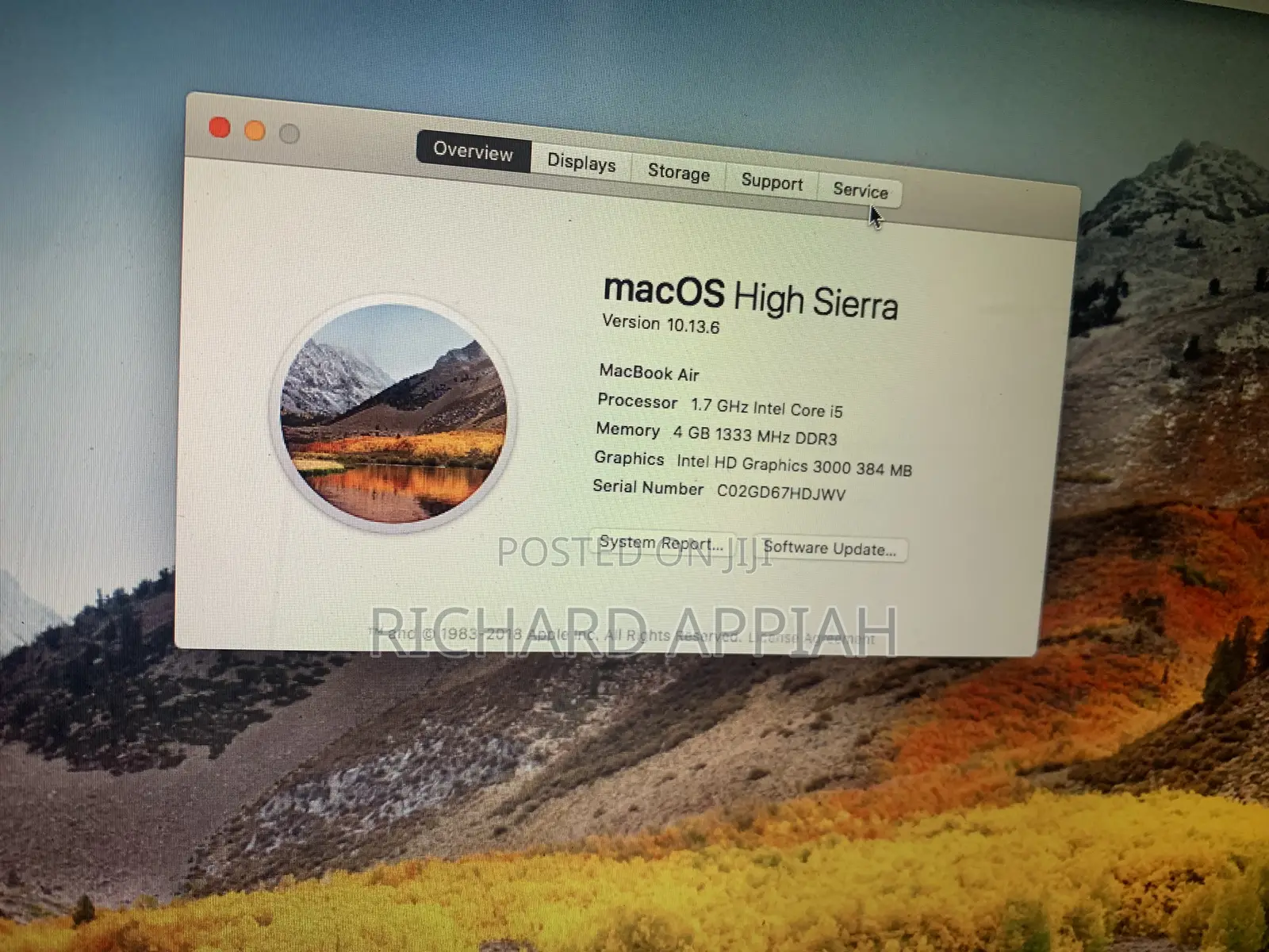 Laptop Apple MacBook 2011 8GB Intel Core i5 HDD 160GB