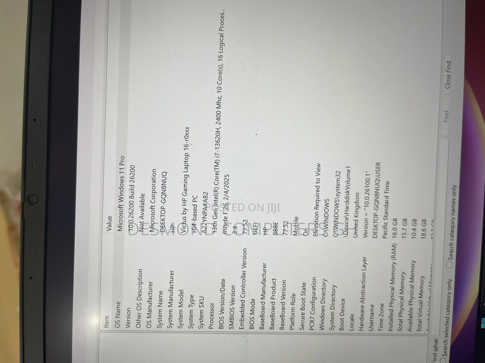 Laptop HP Victus 15 16GB Intel Core i7 SSD 1T