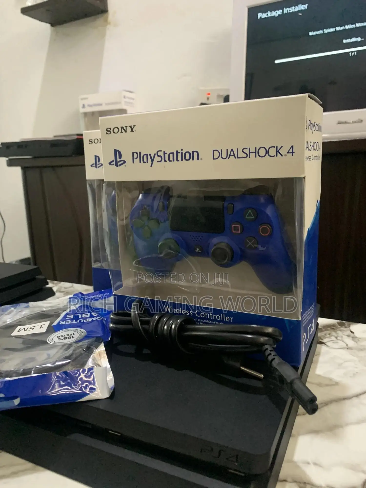 German Used Ps4 4 Slim With Two Pad and 10 Latest Games ( Jailbreak)