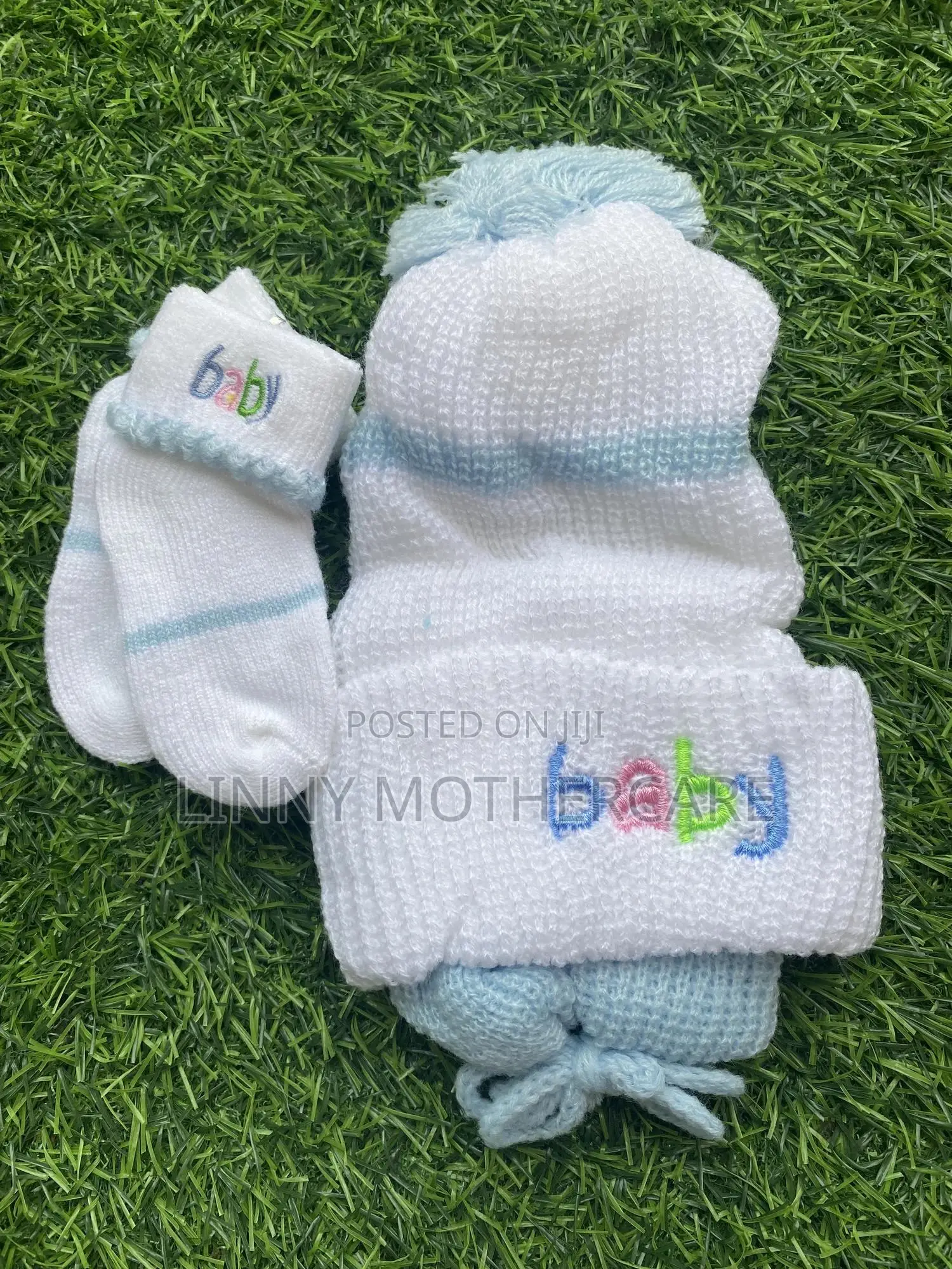 Baby Hat, Mitten Socks Set