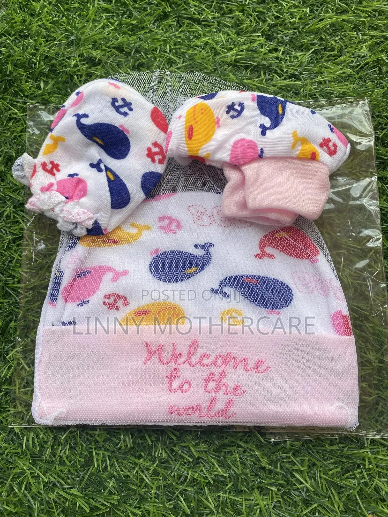 Baby Hat, Mitten Socks Set