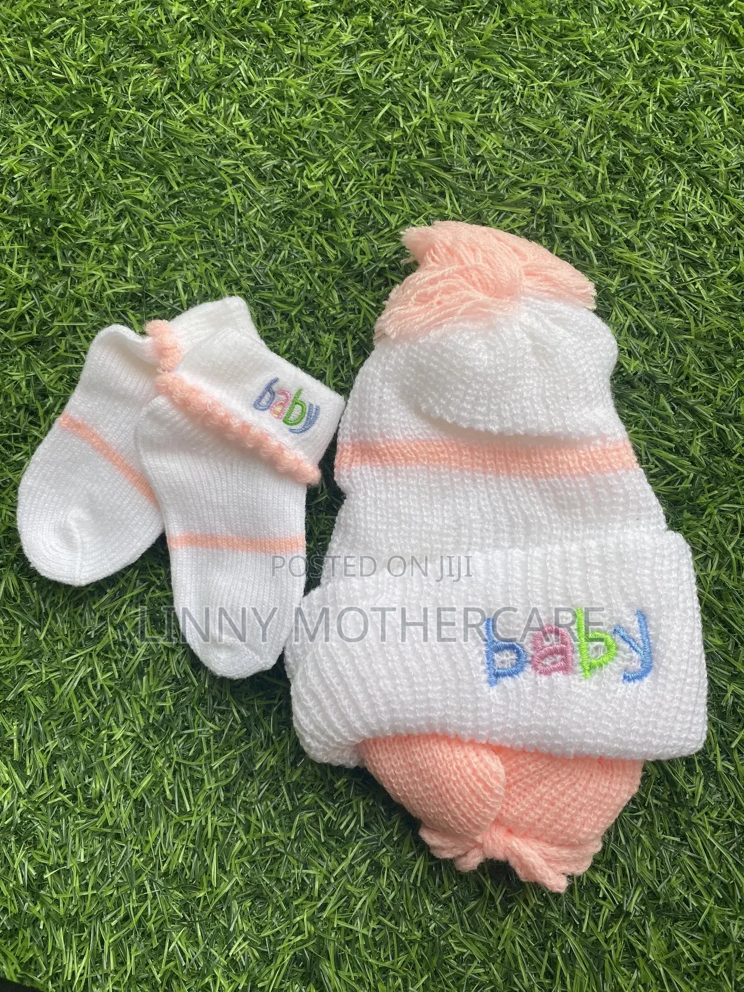 Baby Hat, Mitten Socks Set