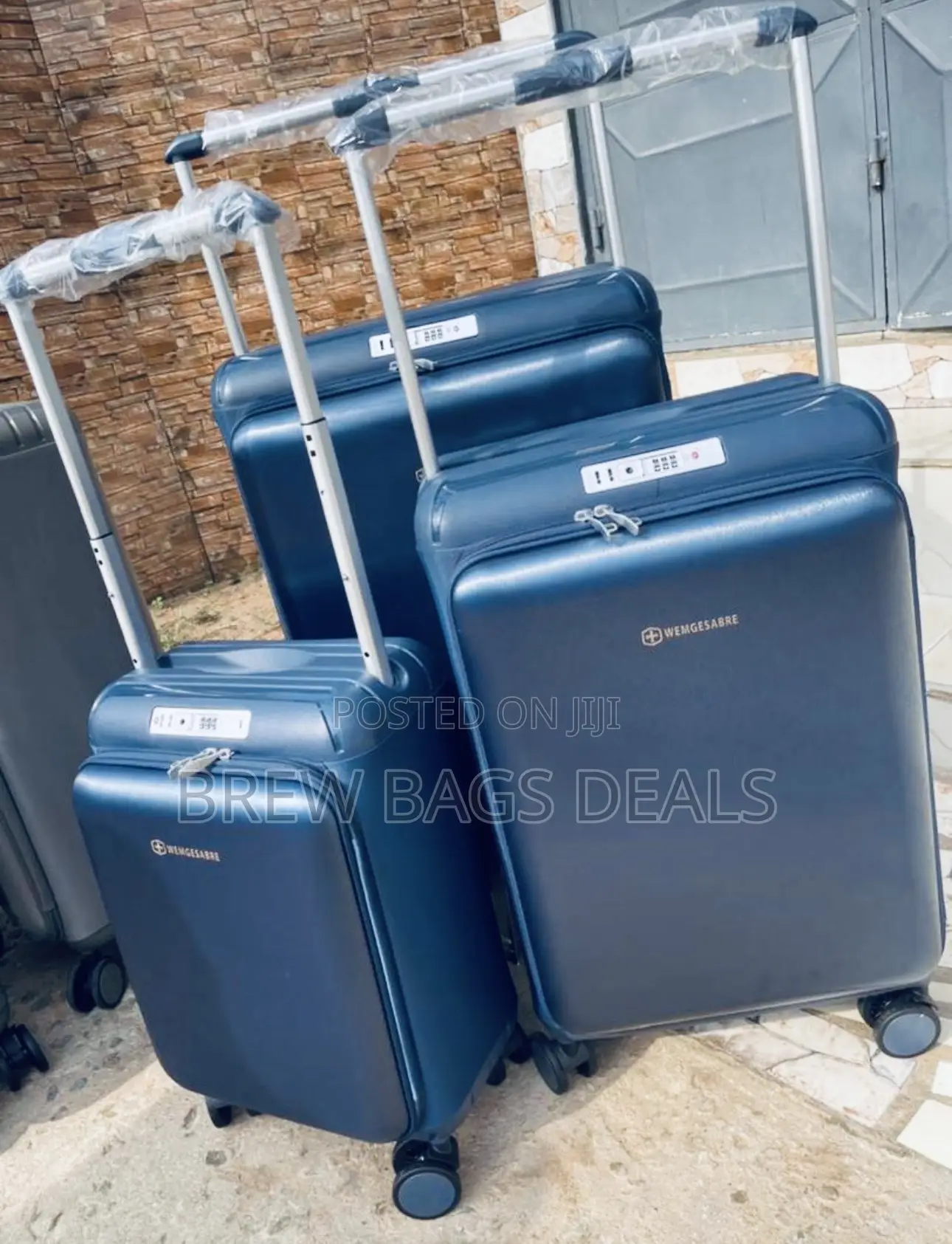 Quality Pure Fabric Fiber 3set Wide Handle Traveling Bag.