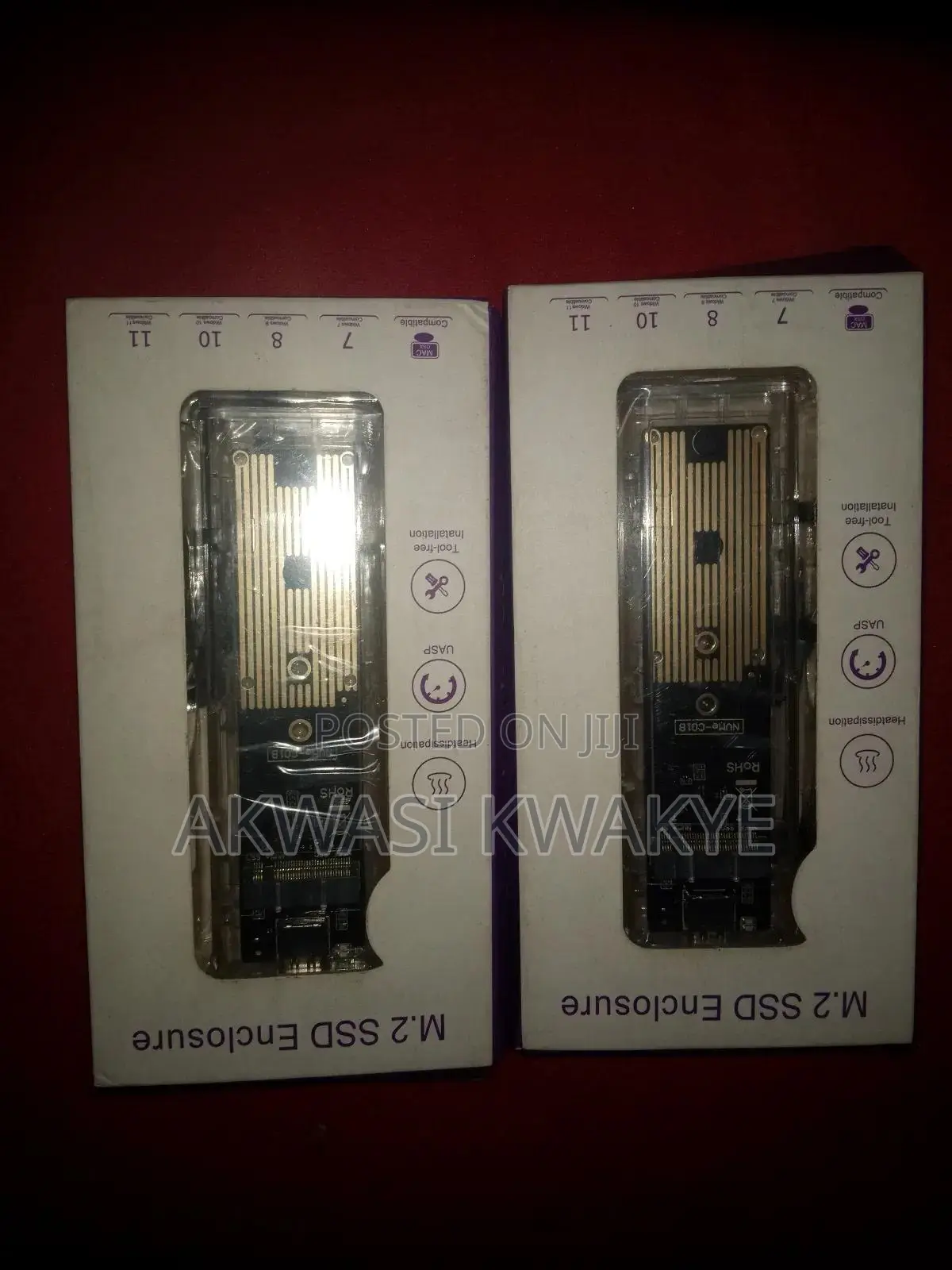 M.2 Nvme Pcie Ngff Sata Dual Ssd Case Clear Usb Type C