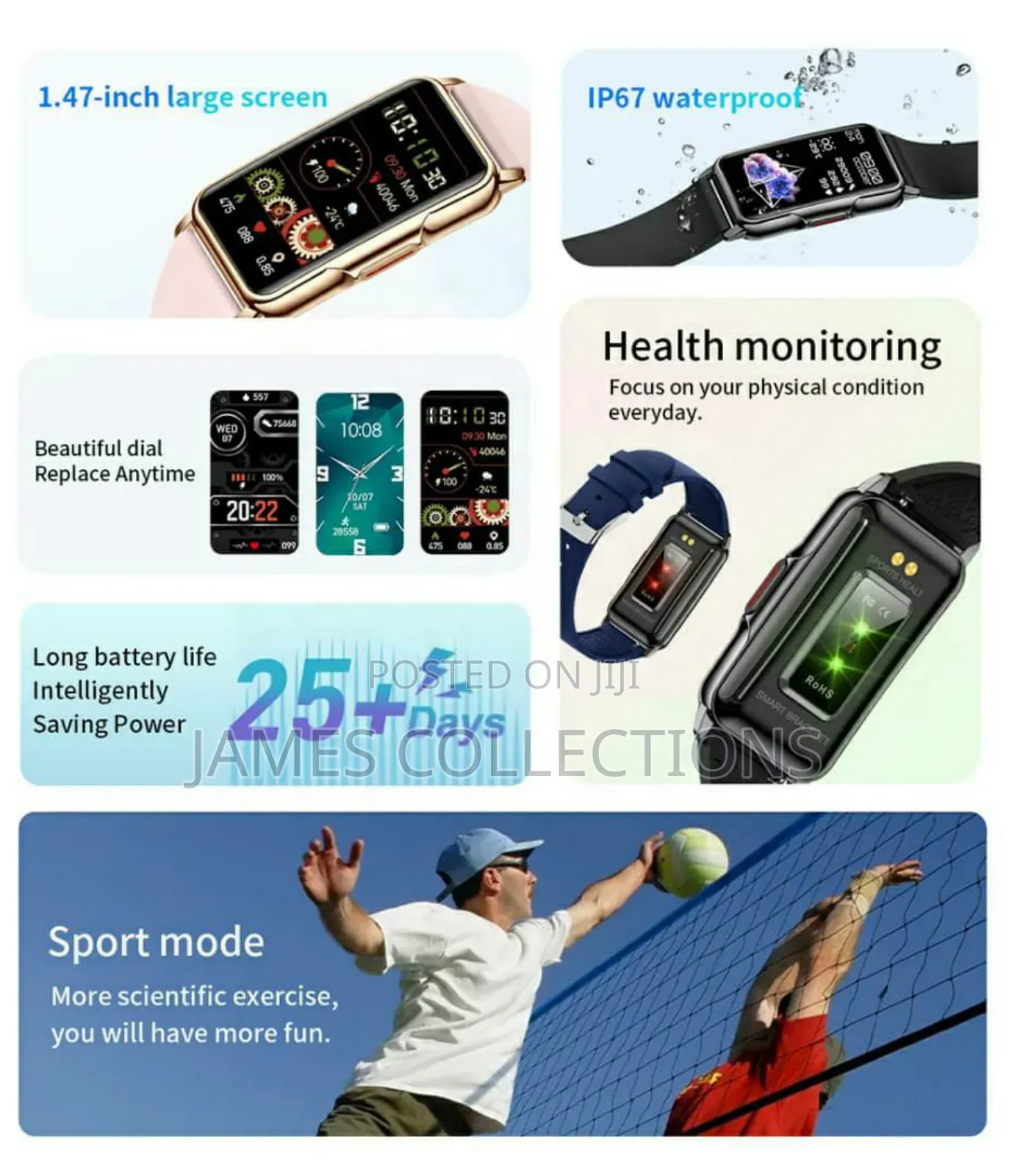 Smartband H80 Fitness Bracelet Waterproof - Smart Watch