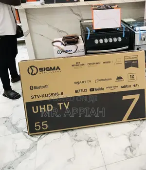 Get Unique Sigma 55 Uhd Smart Digital Satellite Led Tv(Black) 