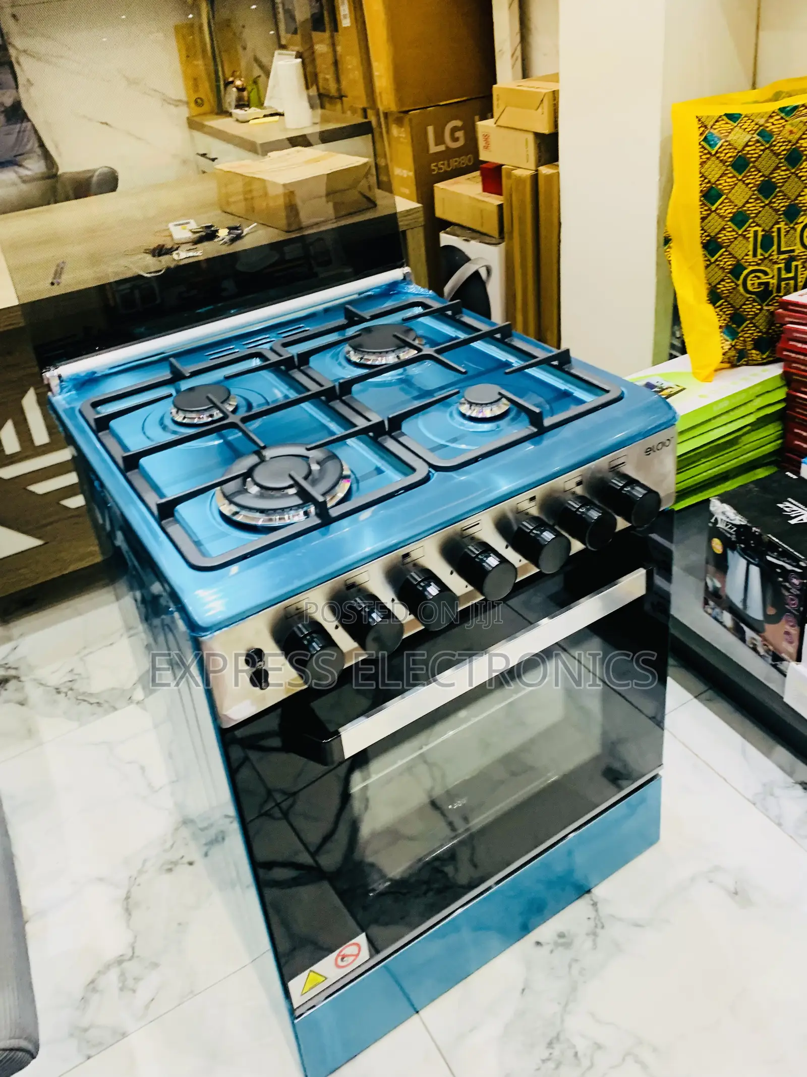 Authentic New Eldo 4burner 60—60 Gas Oven Rotisserie