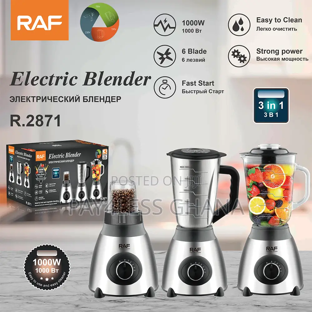 3-in-1 Blender With 6 Blades