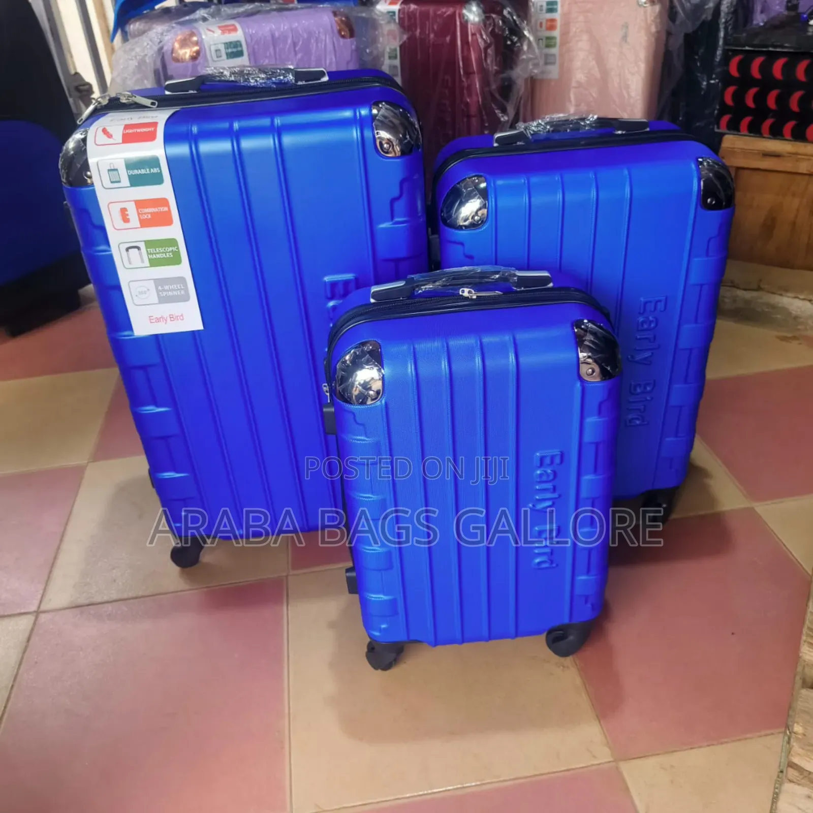 3sets Anti Crack Unbreakable Travelling Suitcases.