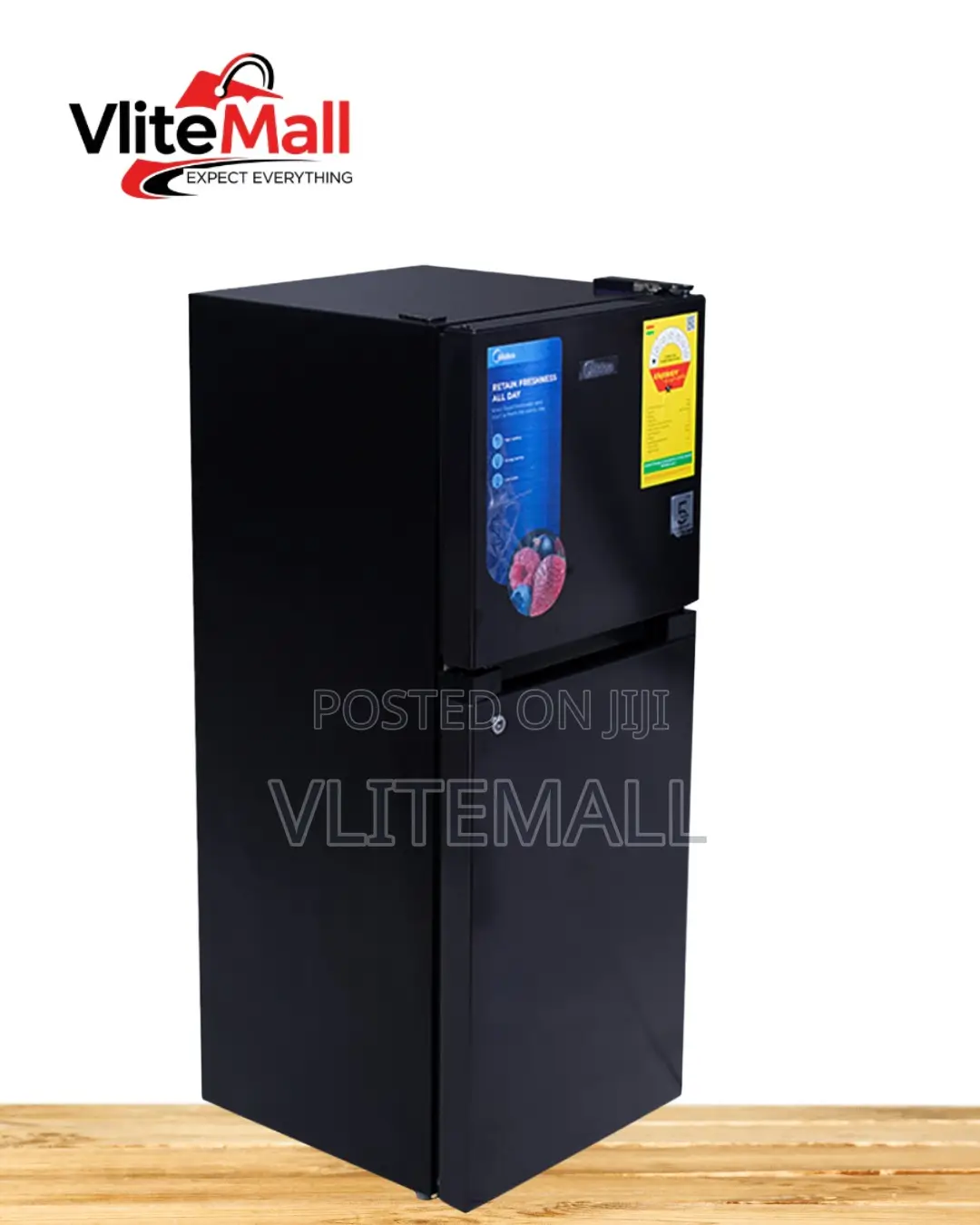 Midea 128-Liter Double-Door Top-Mount Refrigerator Mdrt187fgg28
