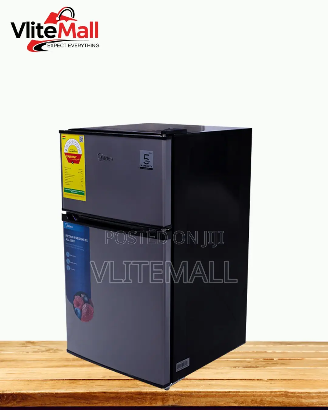 Midea 87l Table Top Double Door Refrigerator Mdrt134fgn50