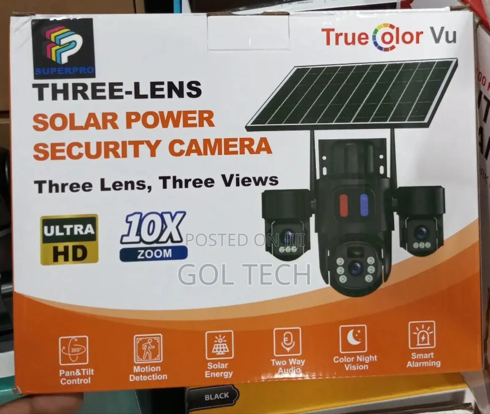 3 Lens Solar Security Wifi Camera 15mp Ultra Motion Detector 10x Zoom