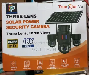 3 Lens Solar Security Wifi Camera 15mp Ultra Motion Detector 10x Zoom