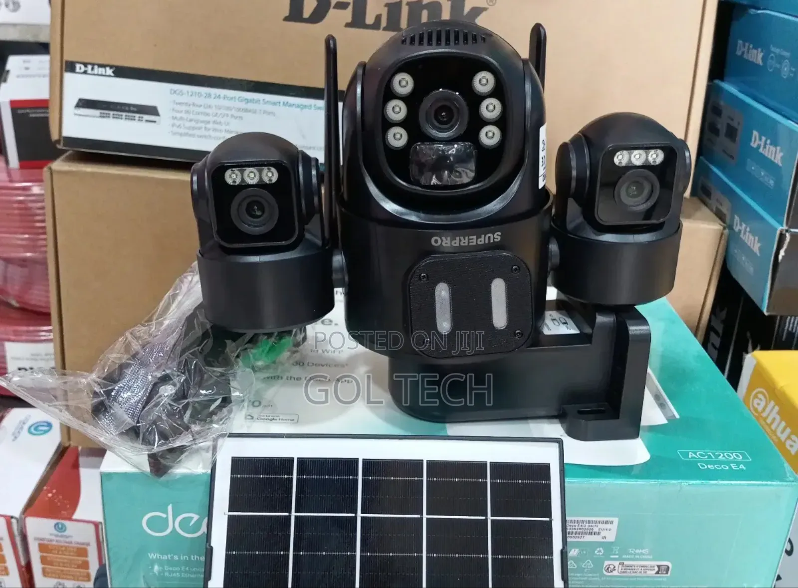 3 Lens Solar Security Wifi Camera 15mp Ultra Motion Detector 10x Zoom