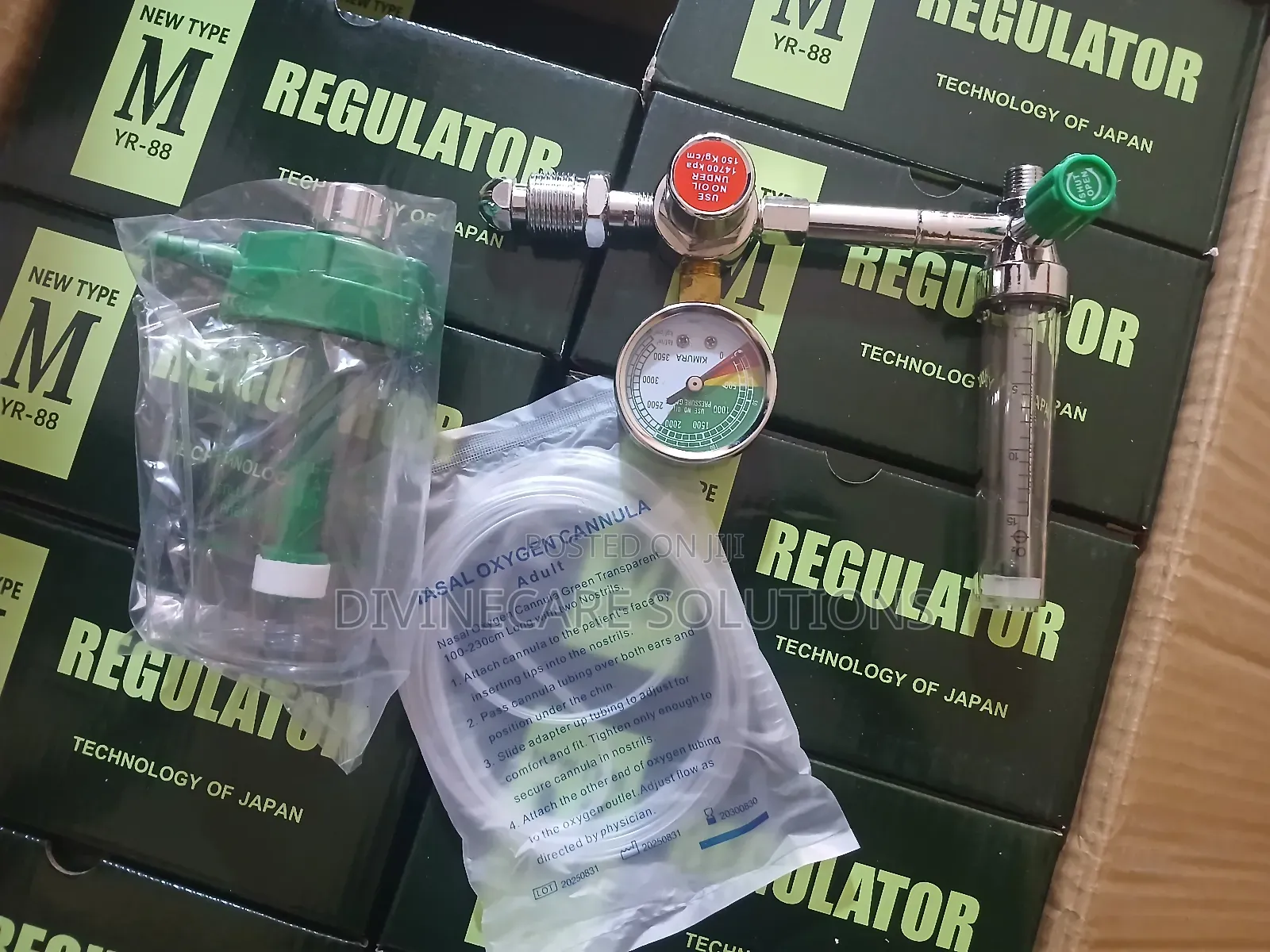 Oxygen Flow Meter Regulator Long Pipe