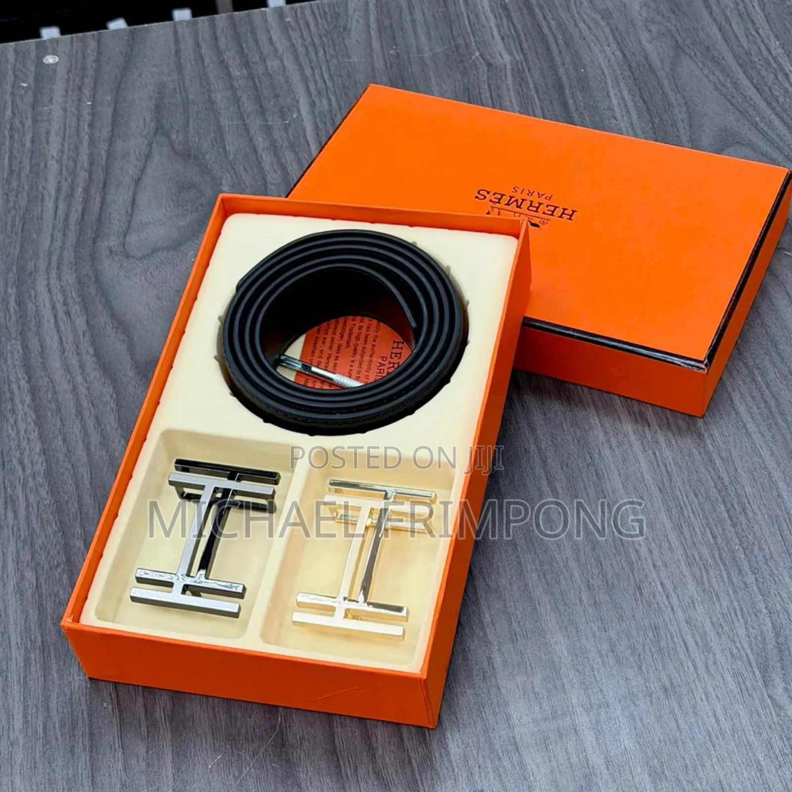 Hermes Double Hook Belt Set For Men