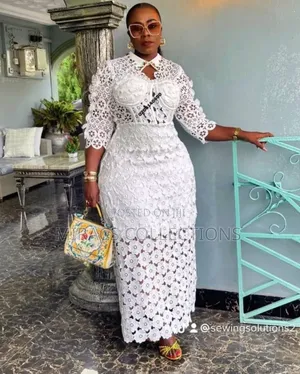 Classic Crochet Floral Dress Set