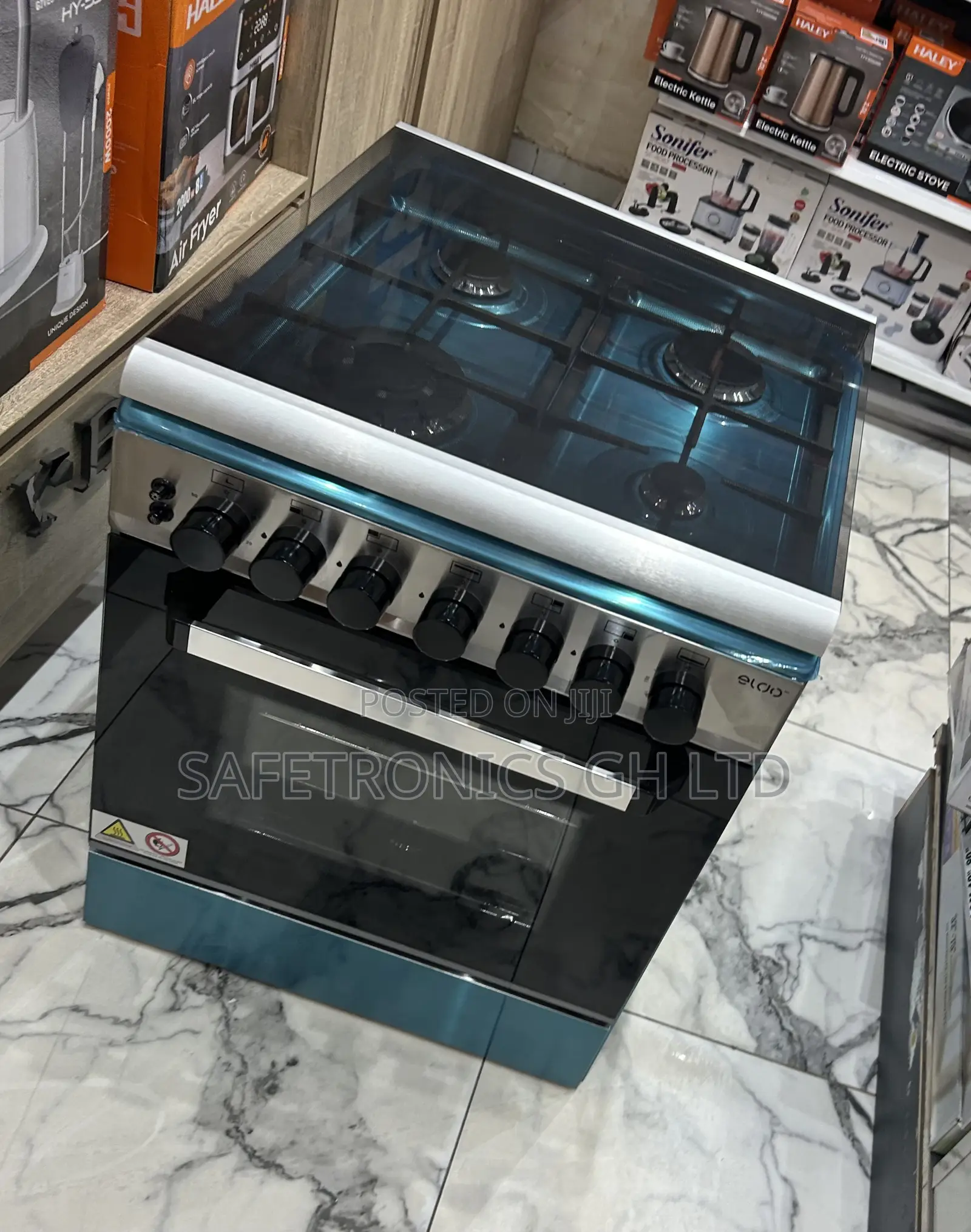 Long Lasting 60cmx60cm 4 Gas Grey Eldo Oven Grill Cooker