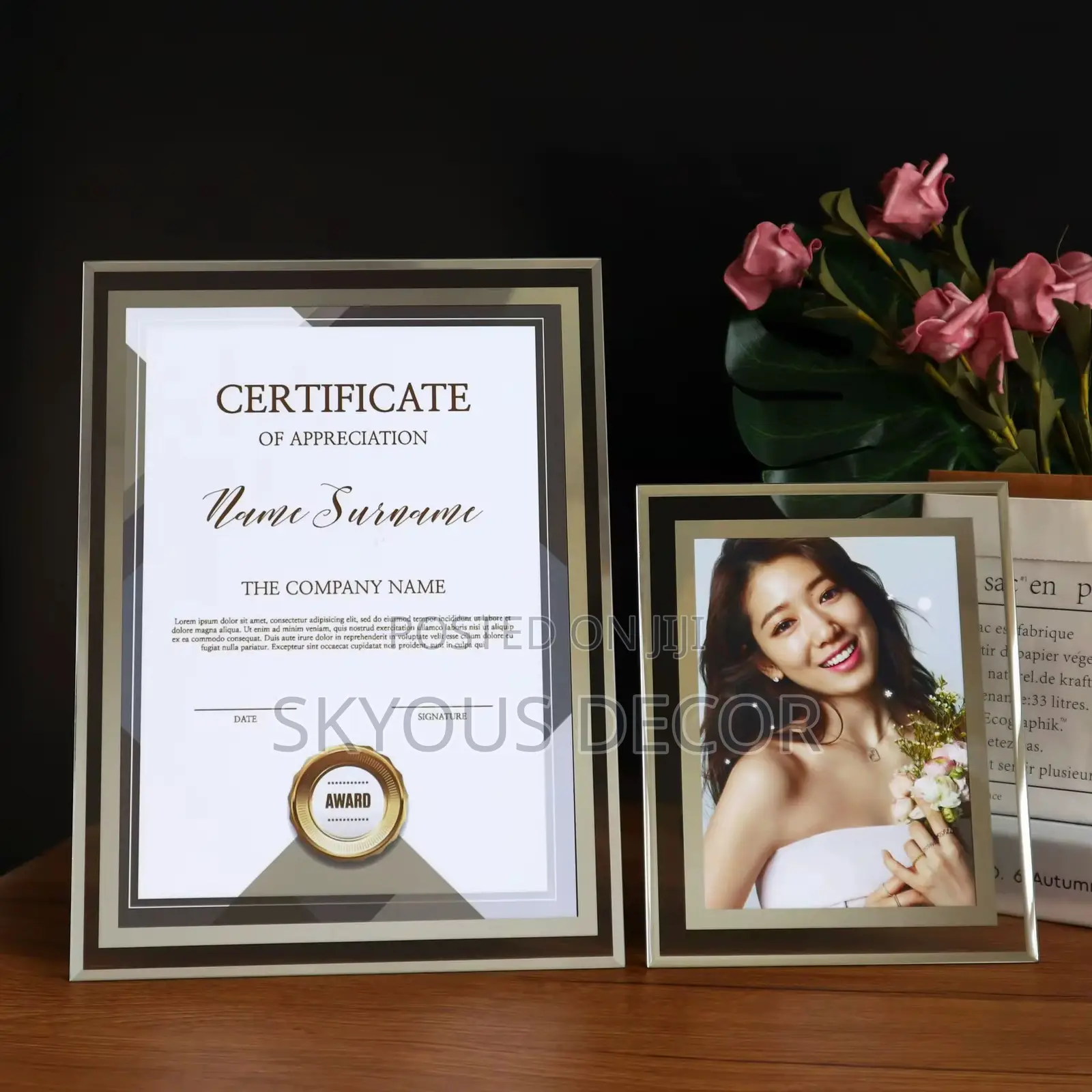 Certificate Crystal Modern Frame