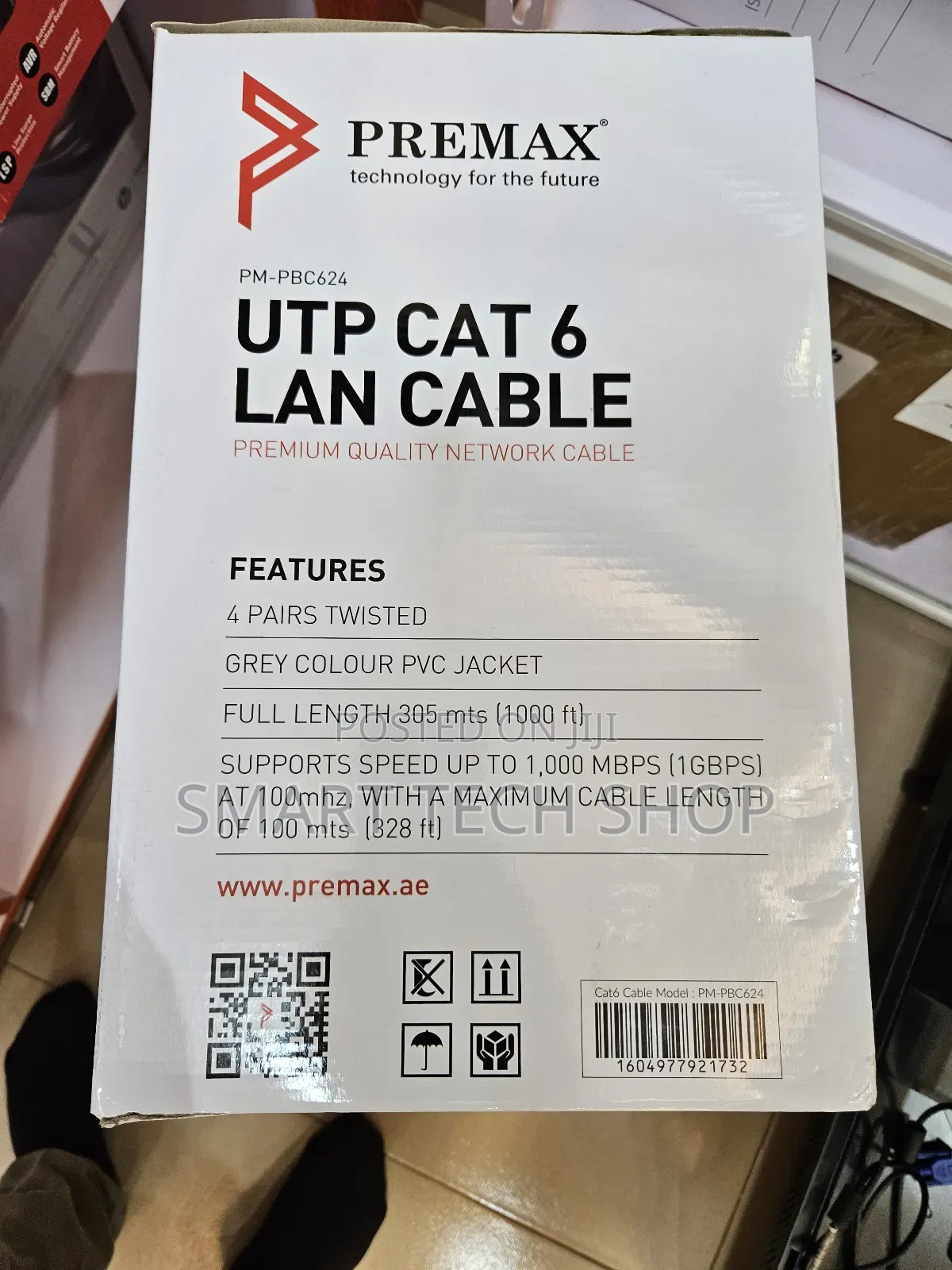 Premax Utp Cat 6 Lan Cable for Networking and CCTV Camera
