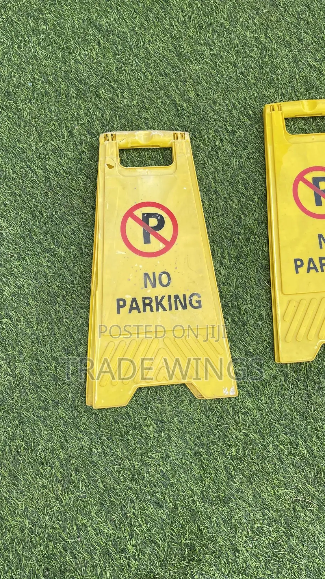 Two No Parking Signs For Construction Or Organization