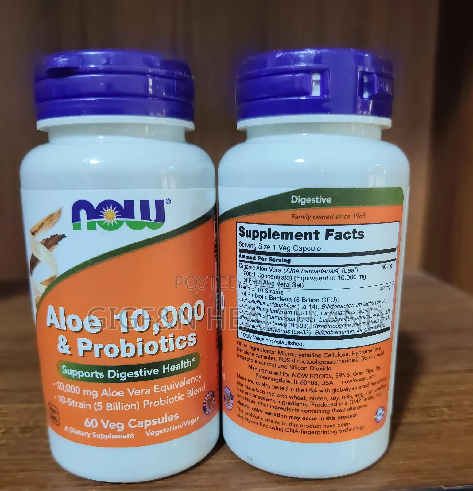 Aloe 10,000 Probiotics, 60 Veg Capsules