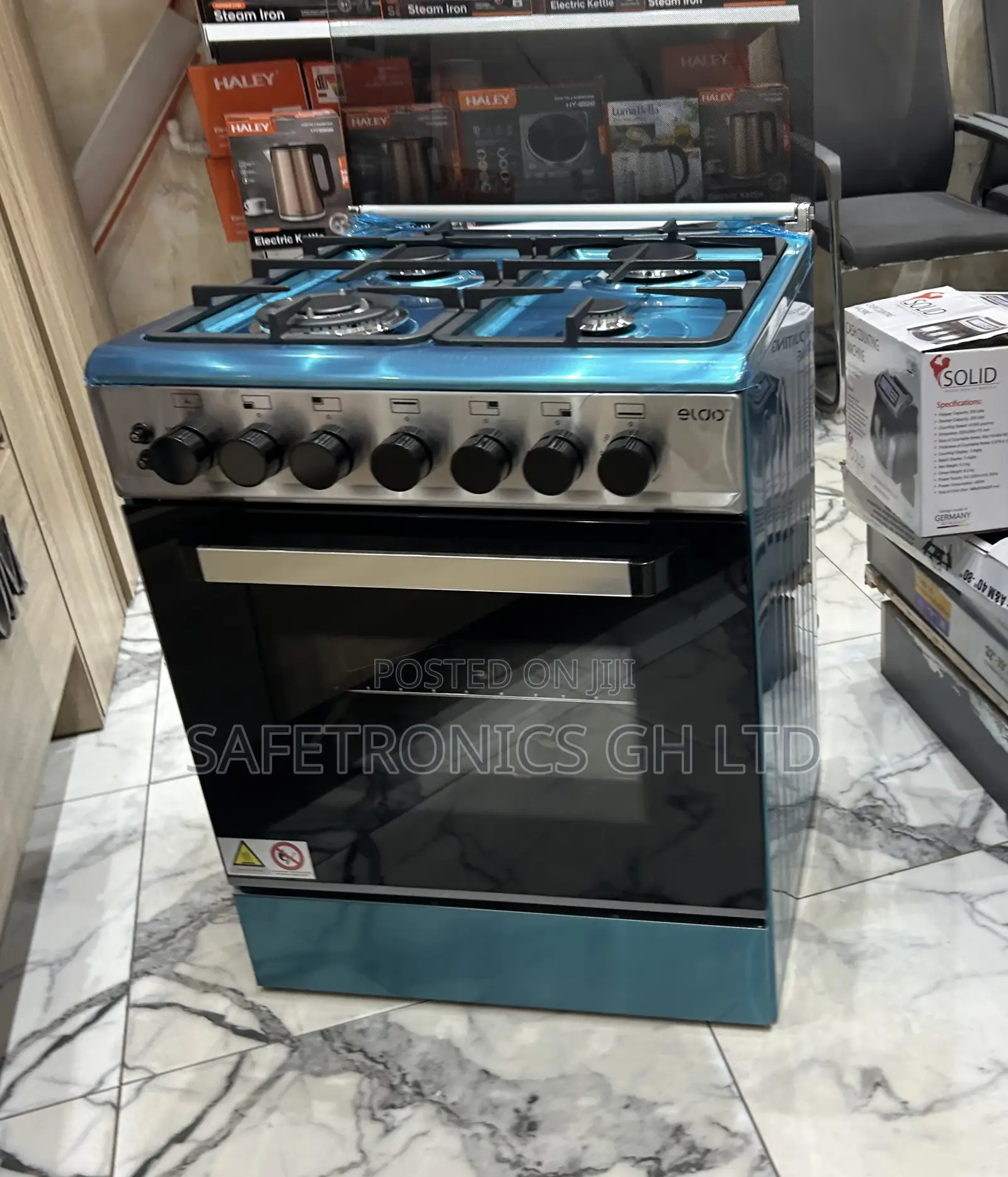 Adorable Grey 60cmx60cm Grill 4 Gas Oven Auto Ignition Cooker