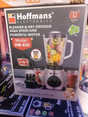 Hoffmans 2 in 1 Glass Blender