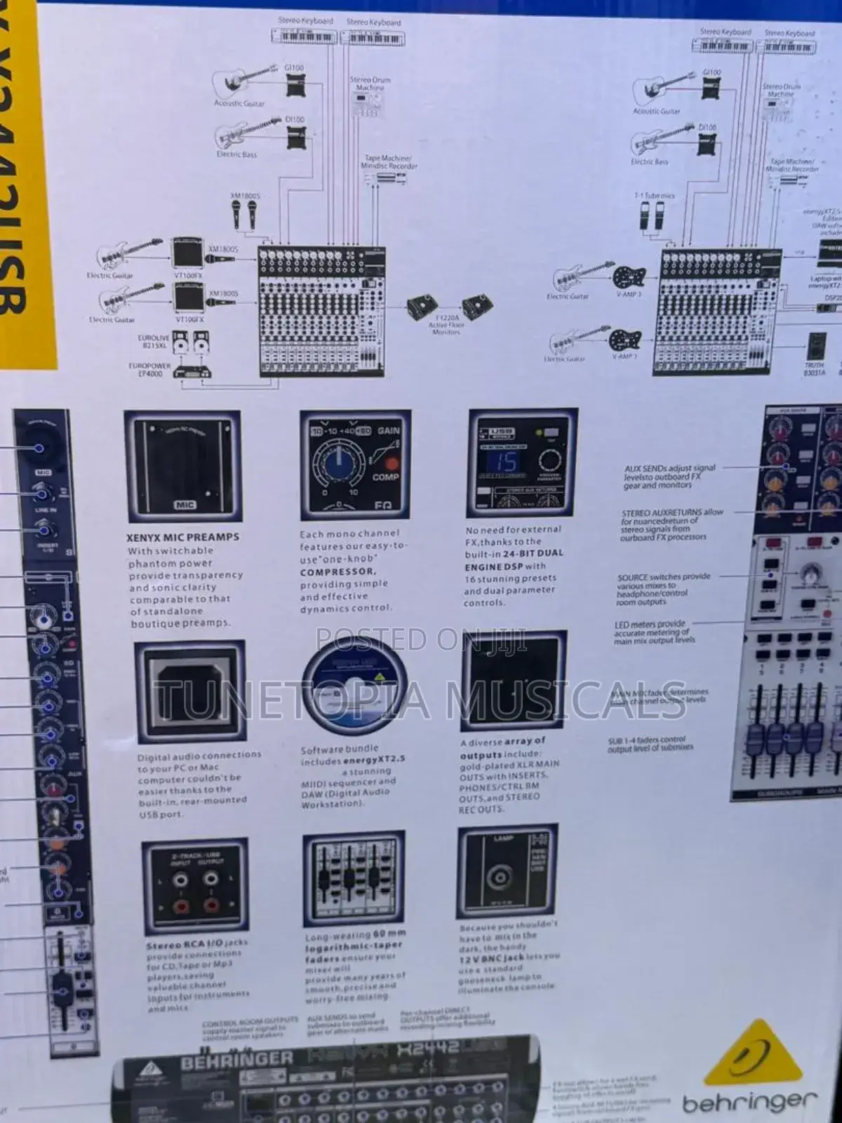 Behringer Xenyx X2442usb Premium 24-input 4/2-bus Mixer.