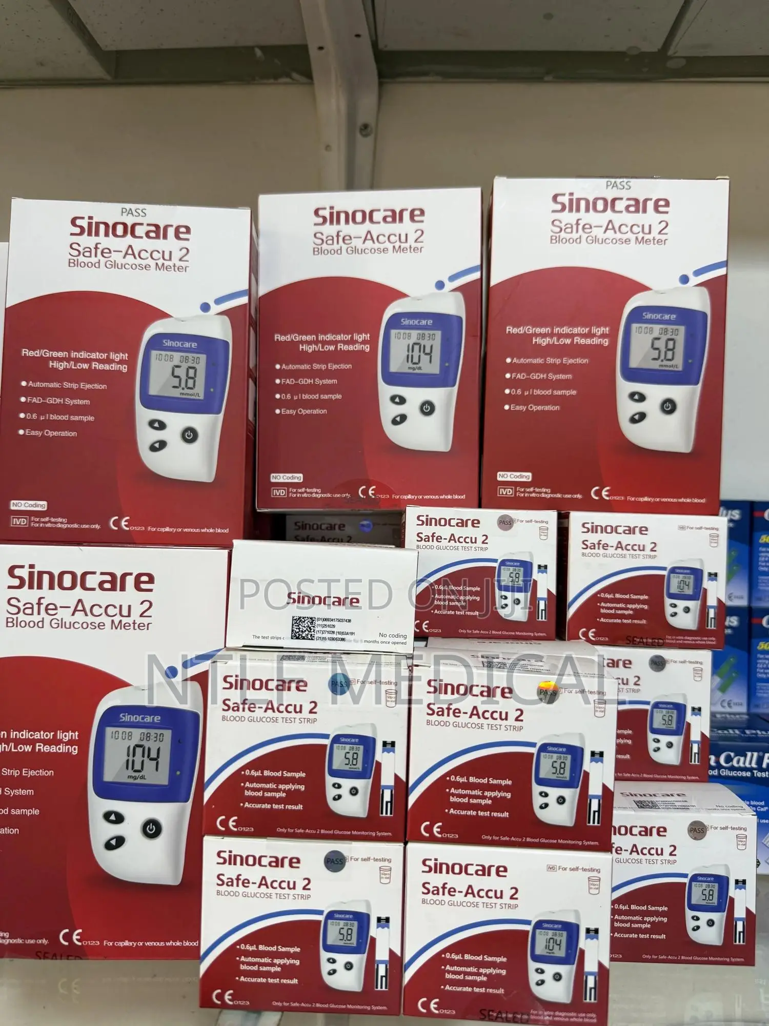 Sinocare Glucose Machine/Meter and Strips at Wholesale Price