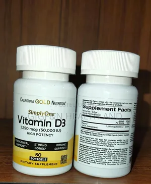 Vitamin D3, 1250mcg (50, 000iu), 50 Softgel