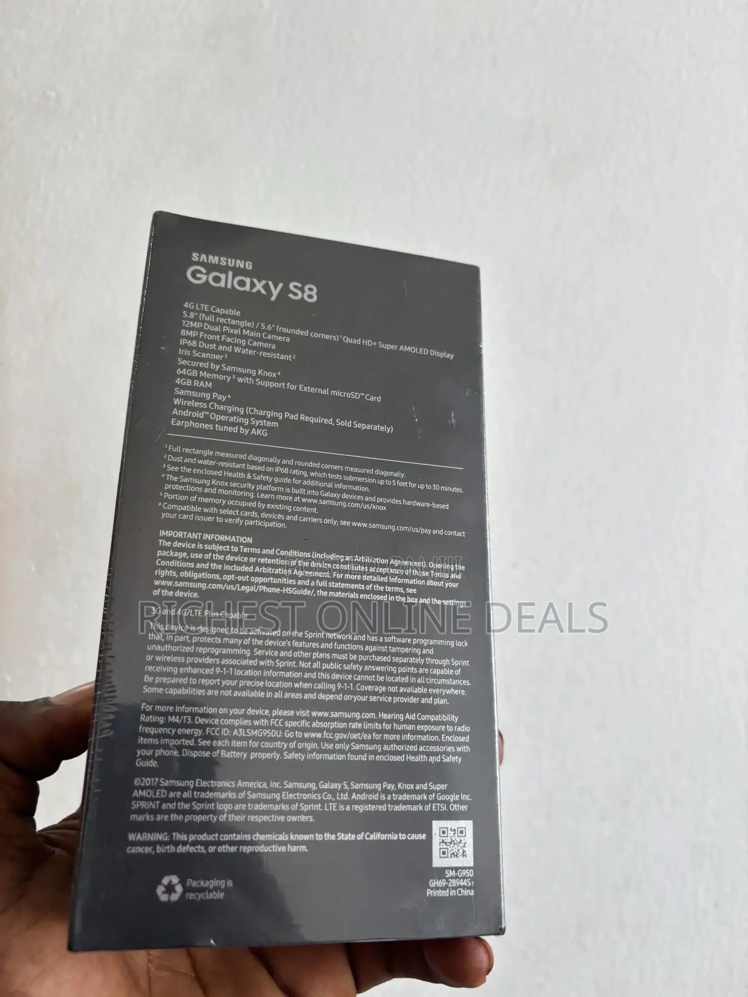 New Samsung Galaxy S8 64 GB Black