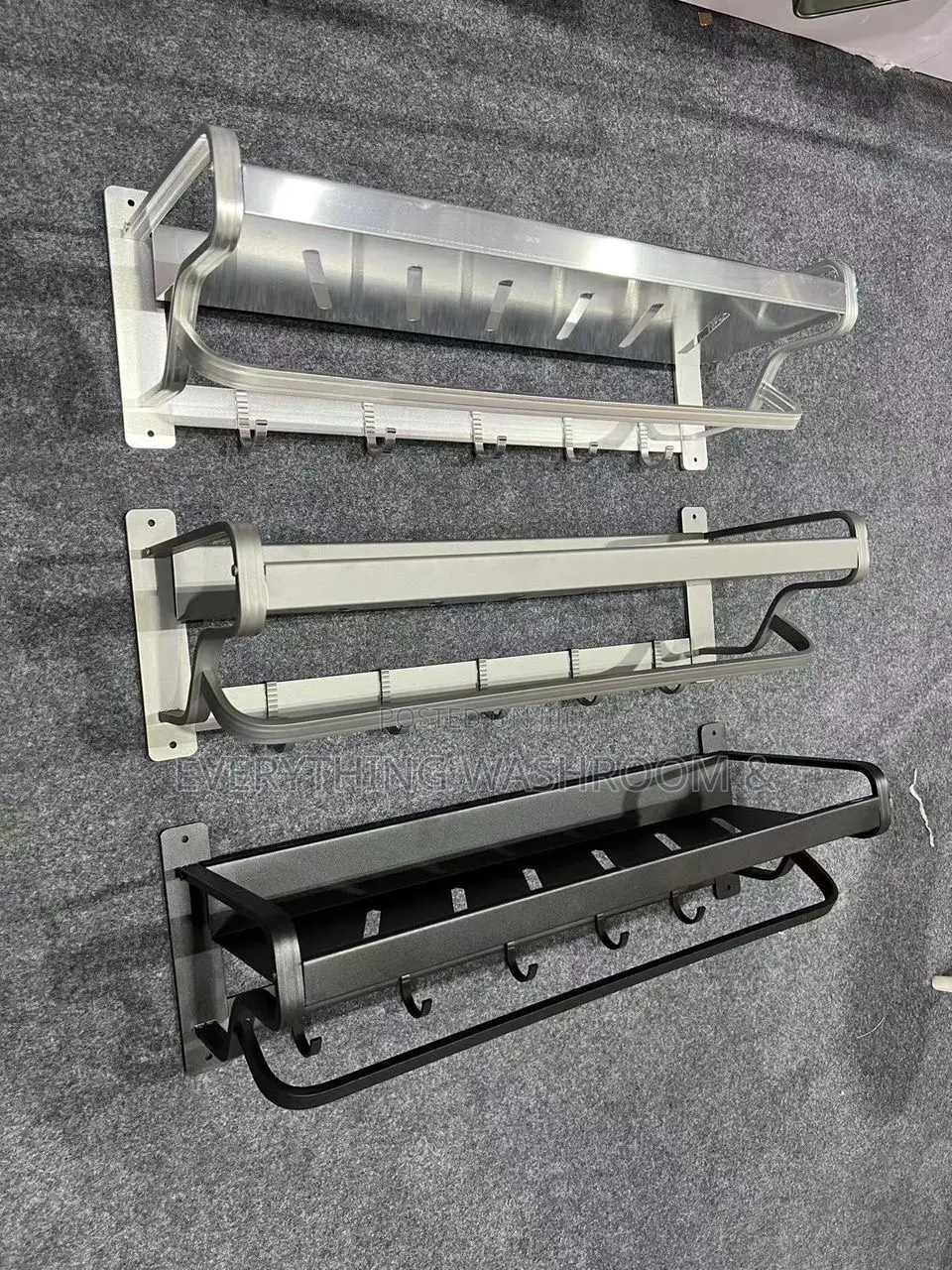 Wall-Mounted Kitchen/Bathroom Racks_towel Bar,Shelves Plus Hooks.