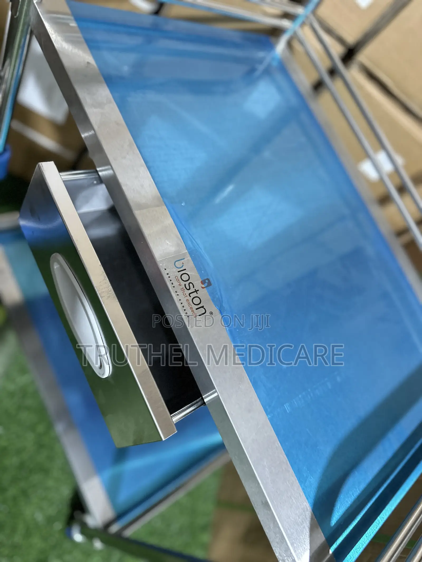 Stainless Medicine Trolley(2 Steps With Drawer)