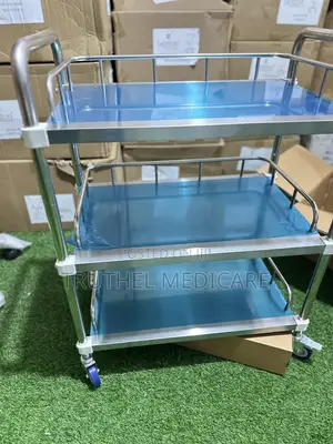 Medicine Trolley (3 Steps Stainless)