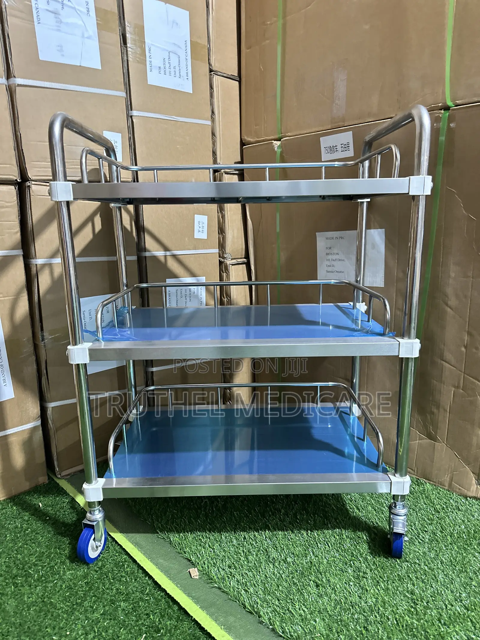 Medicine Trolley (3 Steps Stainless)