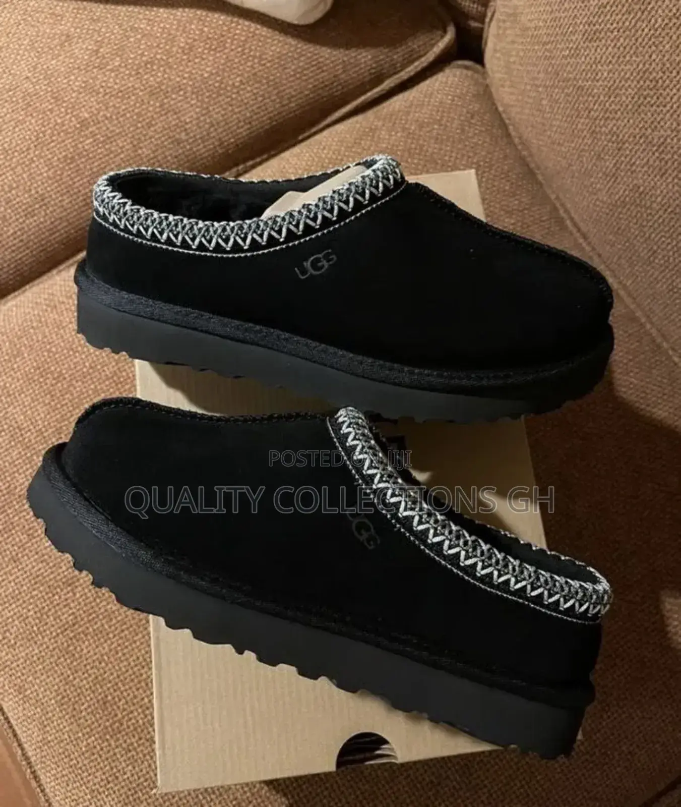 Black Ugg Tasman Slippers